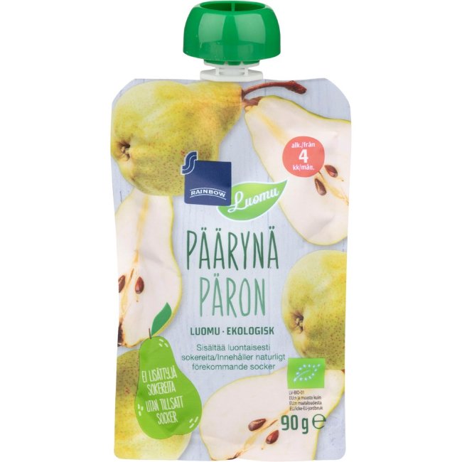 Пюре из органической груши Rainbow 90 гр 4 мес Пюре из органической груши Rainbow 90 гр 4 мес