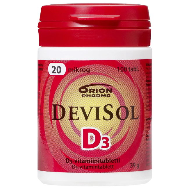 Витамины D3 20 мкг D3-Vitamiini 100 табл Devisol Витамины D3 20 мкг D3-Vitamiini 100 табл Devisol