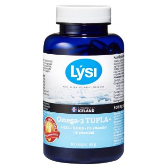Витамины рыбий жир Омега-3 Lysi Omega-3 TUPLA+ 100 капсул LYSI Витамины рыбий жир Омега-3 Lysi Omega-3 TUPLA+ 100 капсул LYSI