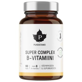 Витамин B (усиленный) Puhdistamo Super Complex 60 капсул Витамин B (усиленный) Puhdistamo Super Complex 60 капсул