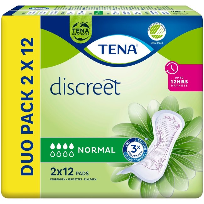 Прокладки урологические Tena Lady Discreet Normal 3/8, 2х12 шт