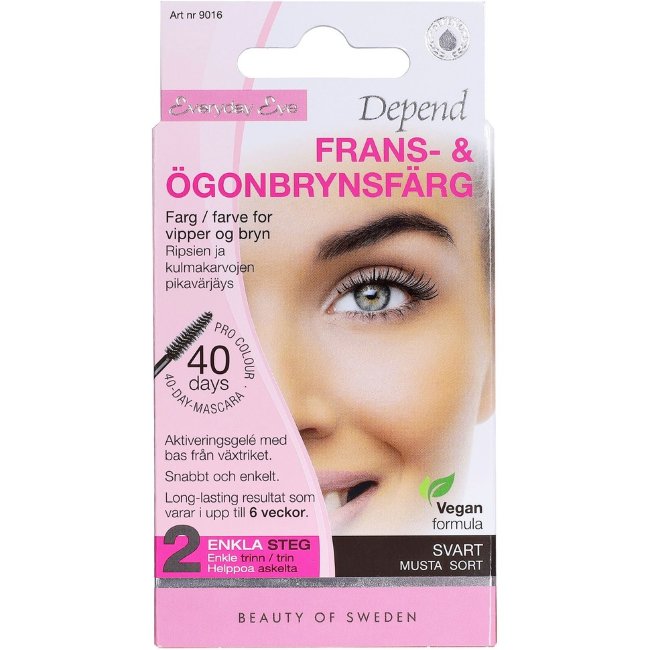 Средство для быстрого окрашивания ресниц и бровей Depend черное 9016 Средство для быстрого окрашивания ресниц и бровей Depend черное 9016