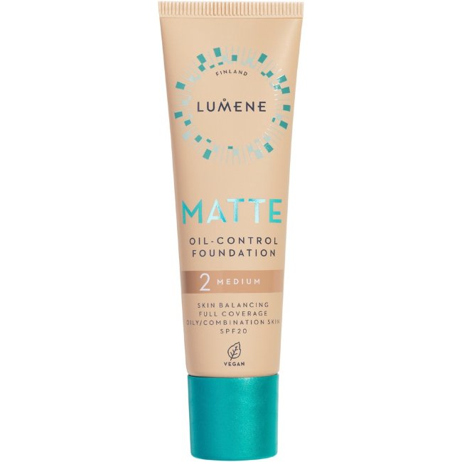 Матирующий тональный крем Lumene Matte Oil-control SPF20 2 Medium 30 мл Матирующий тональный крем Lumene Matte Oil-control SPF20 2 Medium 30 мл