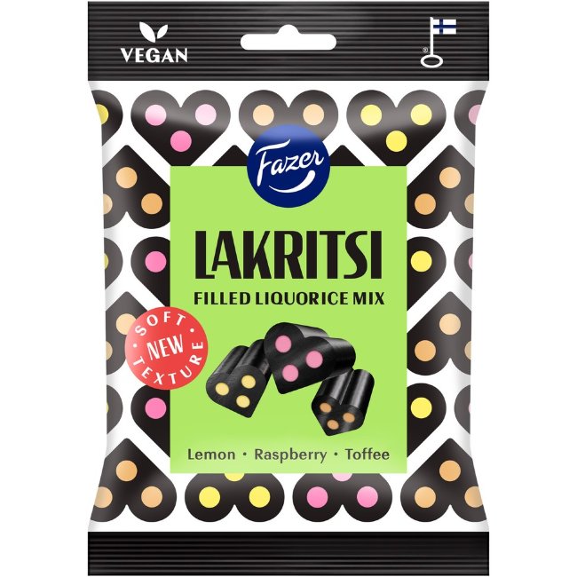 Микс лакричных конфет Fazer Lakritsi 140 гр Микс лакричных конфет Fazer Lakritsi 140 гр