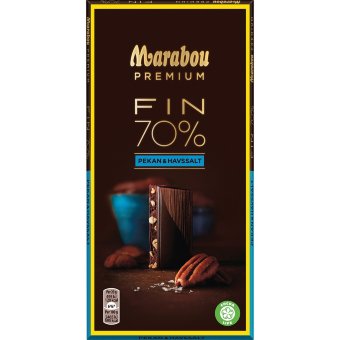 Темный шоколад Marabou Premium FIN 70% с пеканом и морской солью 100 гр