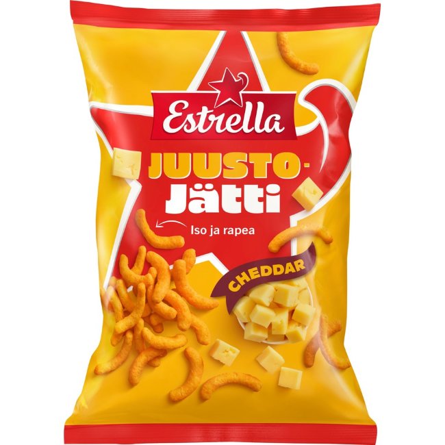 Снеки с сыром чеддер Estrella Jätti Cheddar 200 гр