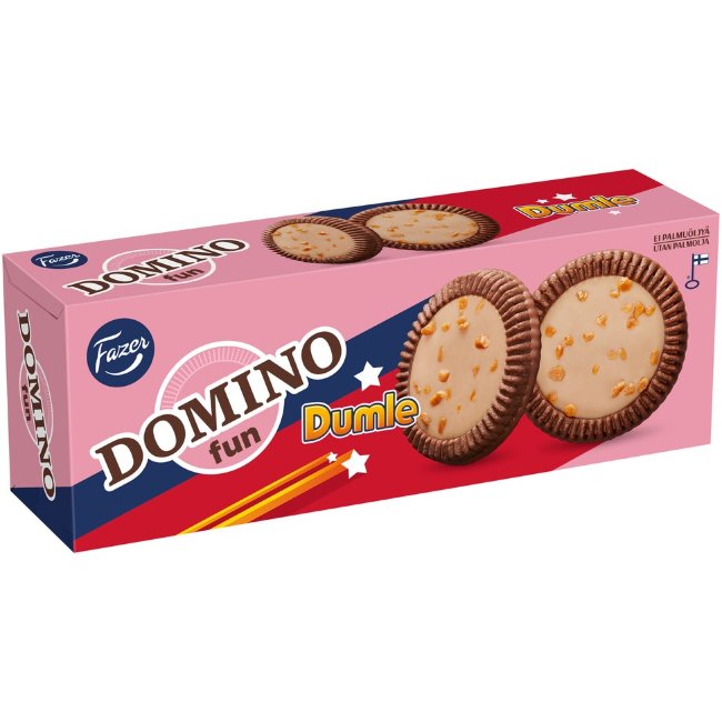 Печенье для удовольствия Fazer Domino Fun Dumle 120 гр