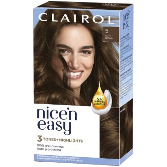 Краска для волос Clairol Nice'n Easy стойкая 5 коричневый Краска для волос Clairol Nice'n Easy стойкая 5 коричневый