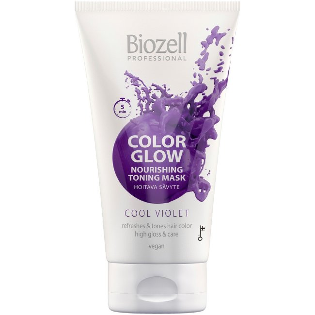 Питательная оттеночная маска Biozell Color Glow Cool Violet 150 мл Питательная оттеночная маска Biozell Color Glow Cool Violet 150 мл