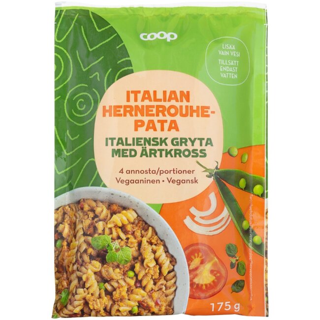 Итальянская паста с горохом Coop 175 гр Итальянская паста с горохом Coop 175 гр