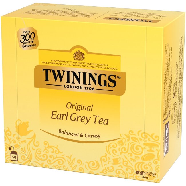 Чай черный Earl Grey Twinings 100 г  50 шт