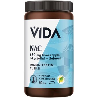 Биологически активная добавка Vida NAC 650 мг + селен 90 таблеток / 75 гр Биологически активная добавка Vida NAC 650 мг + селен 90 таблеток / 75 гр