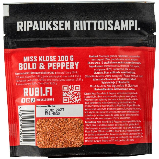 Приправа Miss Klose Bold & Peppery 100 гр