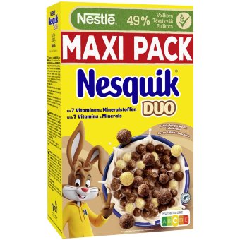Хрустящие хлопья в белой шоколадной глазури Nestlé Nesquik Duo 585 гр