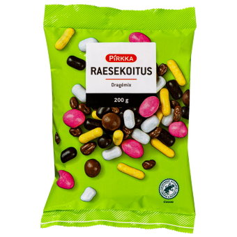 Драже (ассорти) Pirkka Raesekoitus 200 гр Драже (ассорти) Pirkka Raesekoitus 200 гр