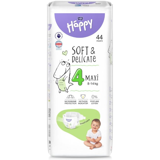 Подгузники Bella Happy 4, 8-14 кг, 44 шт.