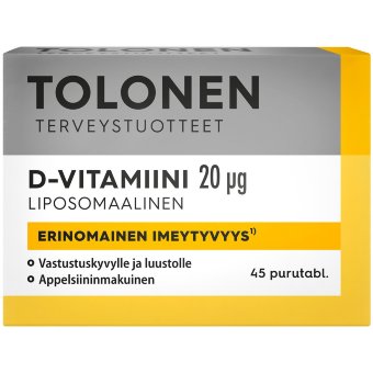 Липосомальный витамин D3 Tolonen 20 мкг 45 табл Липосомальный витамин D3 Tolonen 20 мкг 45 табл