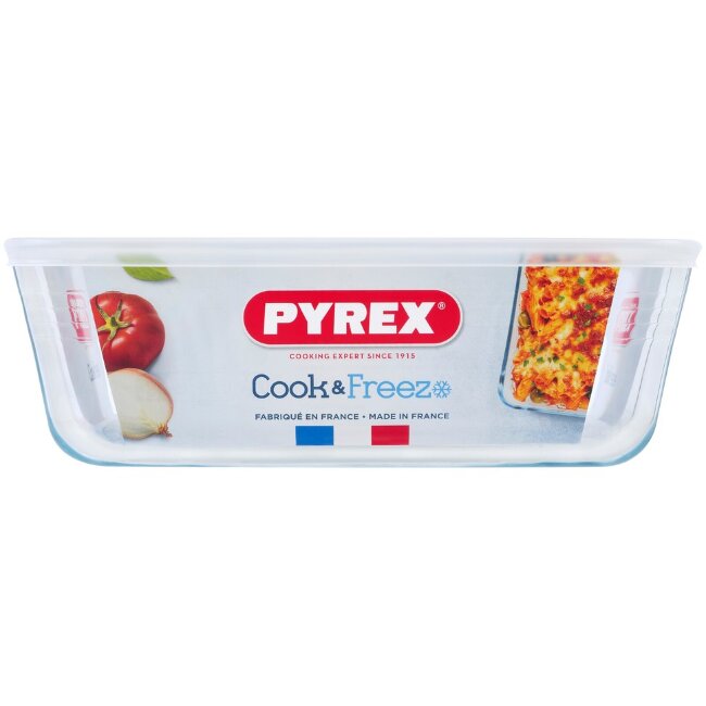 Стеклянная форма для запекания с крышкой Pyrex Cook & Freeze 27x22 см