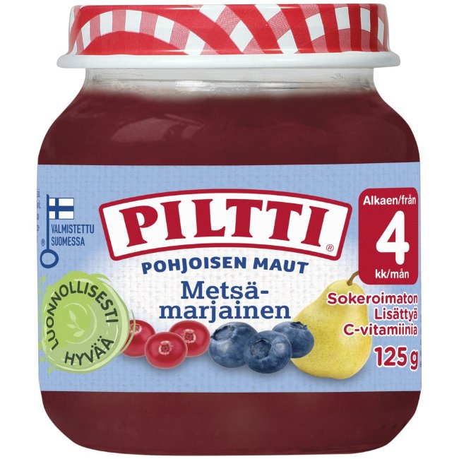 Пюре из лесных ягод и фруктов PILTTI Pohjoisen maut 125 гр