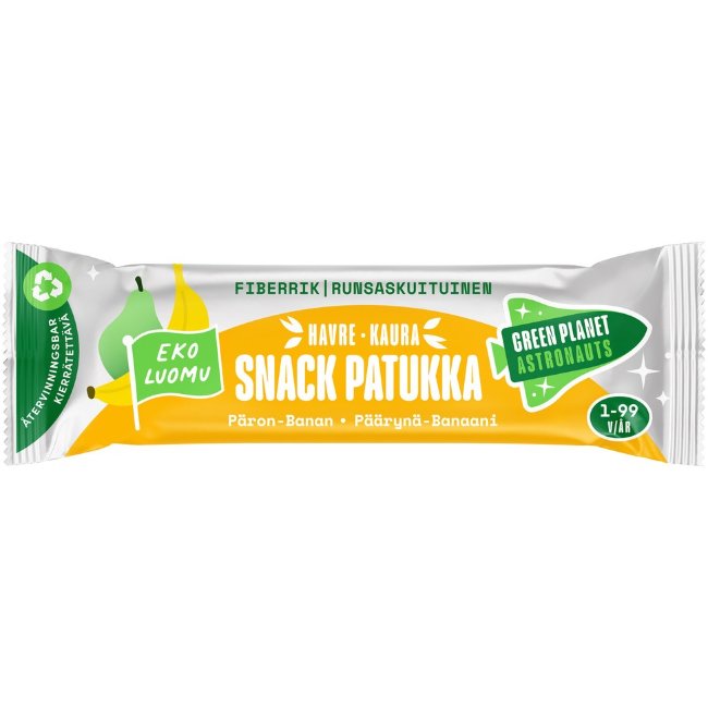 Овсяный батончик Green Planet Astronauts био груша-банан 12 мес+ 25 гр Овсяный батончик Green Planet Astronauts био груша-банан 12 мес+ 25 гр