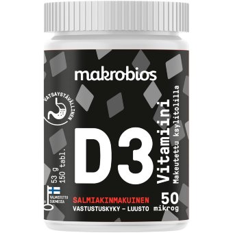 Витамин Д3 со вкусом лакрицы Makrobios D3 50 мкг 150 табл Витамин Д3 со вкусом лакрицы Makrobios D3 50 мкг 150 табл