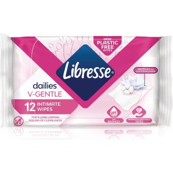 Влажные салфетки для интимной гигиены Libresse 12 шт/уп Влажные салфетки для интимной гигиены Libresse 12 шт/уп