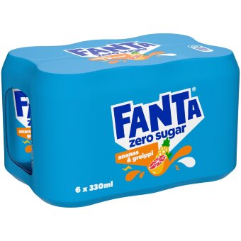 Напиток Fanta Ananas & Greippi Zero без сахара 6 шт, банка 0,33 л Напиток Fanta Ananas & Greippi Zero без сахара 6 шт, банка 0,33 л