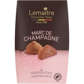 Трюфели с двойным покрытием Lemaître Marc de champagne в какао-обсыпке 150 гр Трюфели с двойным покрытием Lemaître Marc de champagne в какао-обсыпке 150 гр