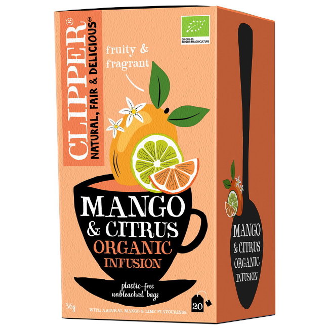 Органический травяной чай Clipper манго-цитрусовый 36 гр / 20 пакетиков