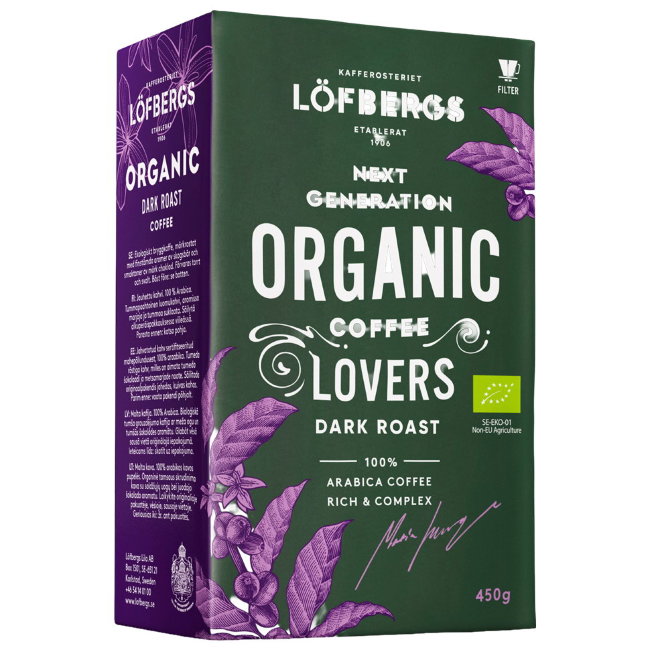 Кофе молотый Löfbergs Organic темной обжарки органический 450 гр Кофе молотый Löfbergs Organic темной обжарки органический 450 гр