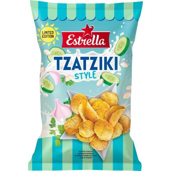 Чипсы Estrella в стиле дзадзики 250 гр
