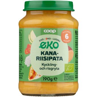 Куриное рагу с рисом Coop Eko органическое 190 гр 6 мес