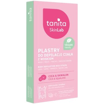 Восковые полоски для удаления волос с тела TANITA Cica & Squalane веганские 6x2 шт