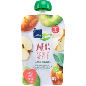 Пюре яблочное Rainbow органическое 90 гр 4 мес