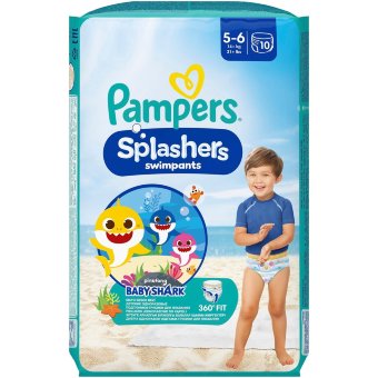 Плавательные подгузники Pampers Splashers S5-6 14+ кг 10 шт Плавательные подгузники Pampers Splashers S5-6 14+ кг 10 шт