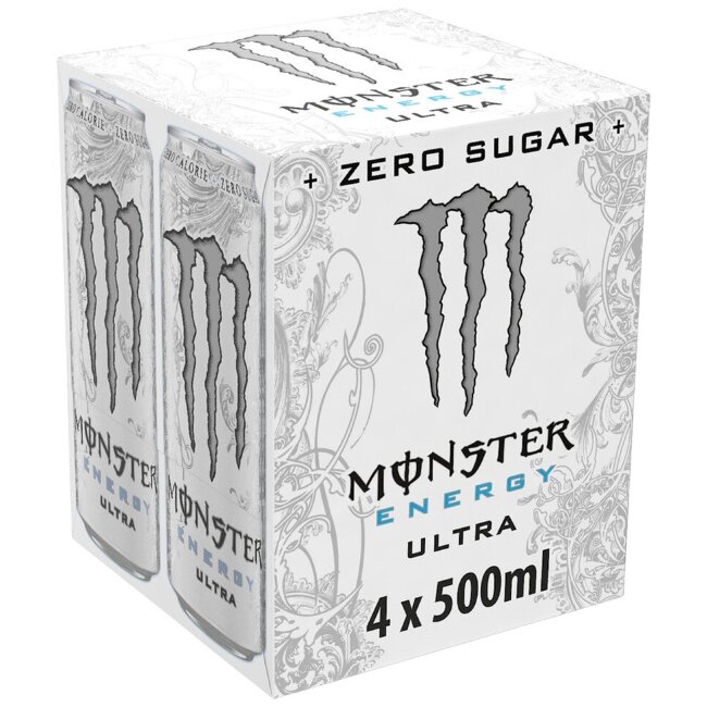 Энергетический напиток Monster Ultra White 4-pack банка 0,5 л Энергетический напиток Monster Ultra White 4-pack банка 0,5 л