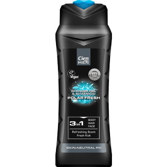 Гель для душа и шампунь Cien Men "Polar Fresh" 400 мл Гель для душа и шампунь Cien Men "Polar Fresh" 400 мл
