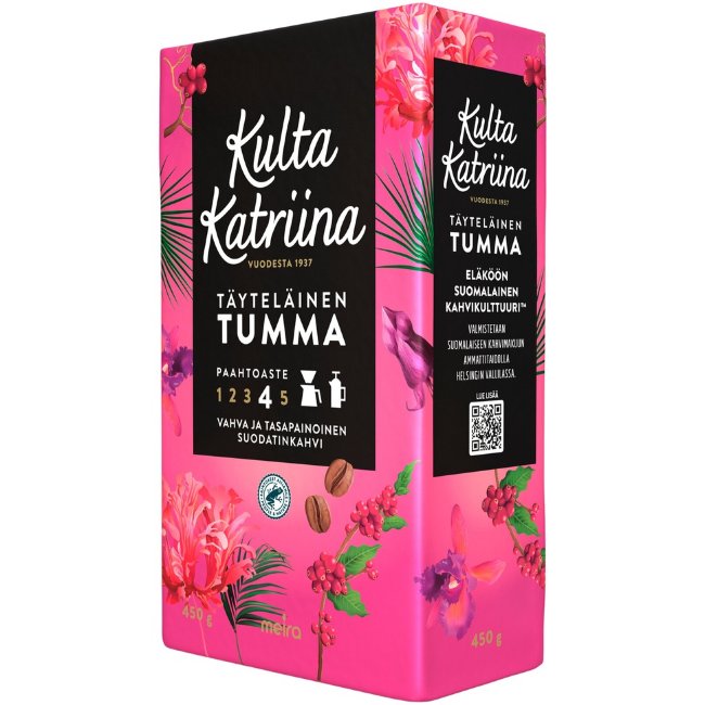 Насыщенный темный фильтрованный кофе Kulta Katriina RAC 450 гр