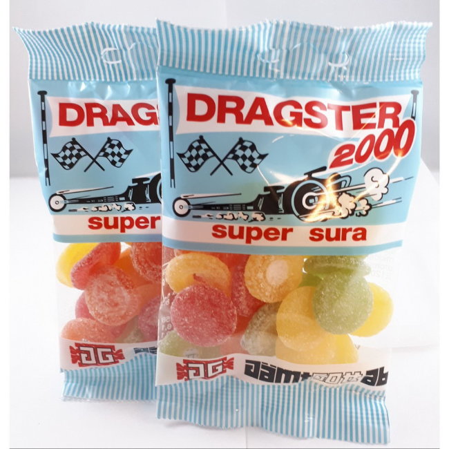 Фруктовые желейные конфеты Dragster 2000, 50 гр