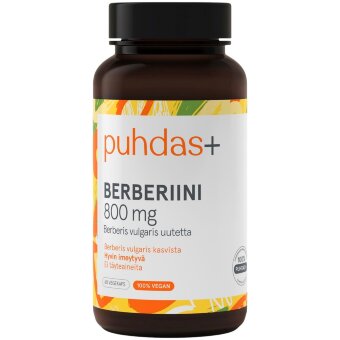 Вегетарианские капсулы Puhdas+ Берберин 800 мг 60 шт