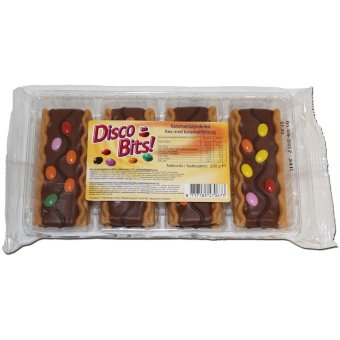 Хрустящее печенье с карамельной начинкой Nora Disco Bits 200 гр Хрустящее печенье с карамельной начинкой Nora Disco Bits 200 гр