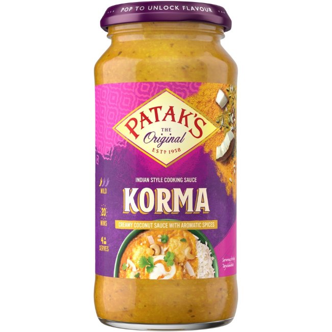 Кремовый карри соус Korma Patak's 450 гр Кремовый карри соус Korma Patak's 450 гр