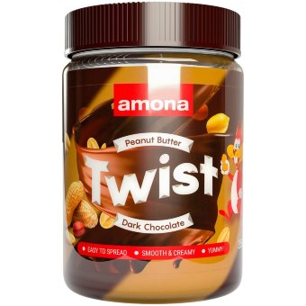 Паста с тёмным шоколадом и арахисом Amona 350 гр Паста с тёмным шоколадом и арахисом Amona 350 гр