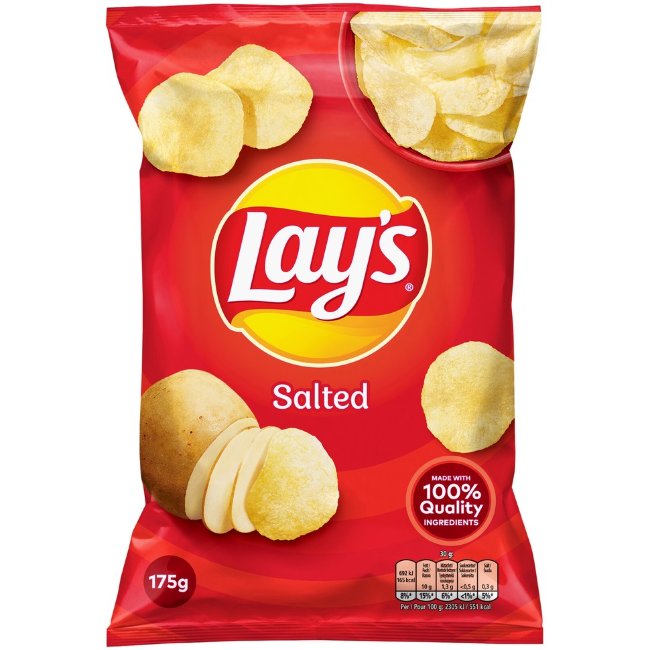 Соленые картофельные чипсы Lays 175 гр