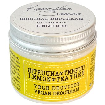Дезодорант-крем для тела Kaurilan Sauna Vege лимон и чайное дерево 50 мл Дезодорант-крем для тела Kaurilan Sauna Vege лимон и чайное дерево 50 мл
