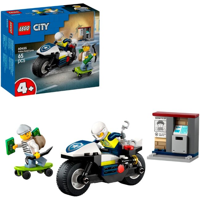 Конструктор LEGO® City полиция 60455 погоня на полицейском мотоцикле