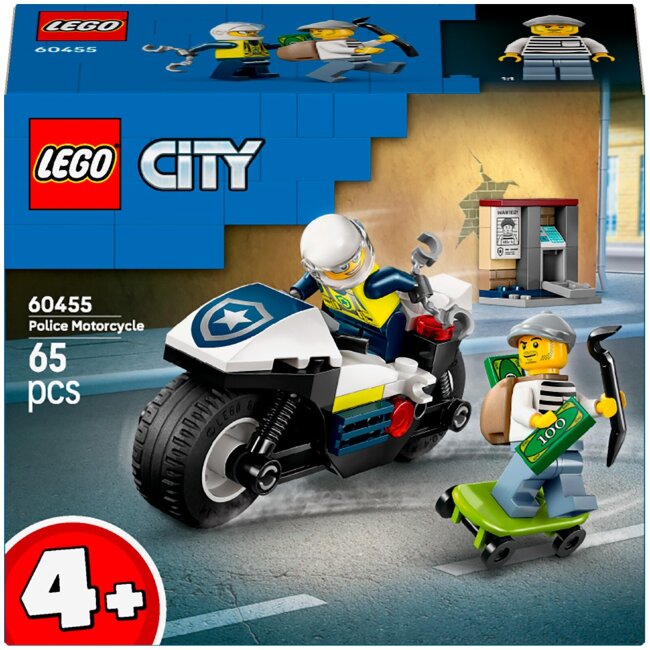 Конструктор LEGO® City полиция 60455 погоня на полицейском мотоцикле
