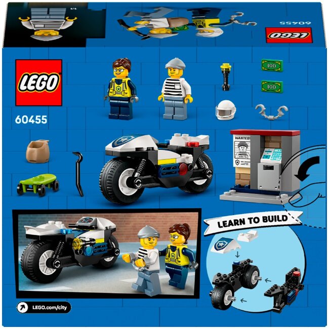 Конструктор LEGO® City полиция 60455 погоня на полицейском мотоцикле