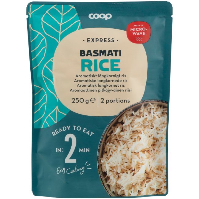 Готовый рис basmati Coop 250 гр