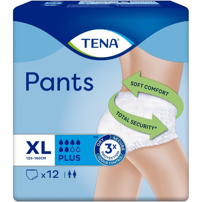Подгузники-трусы для взрослых TENA Pants Plus XL (уп 12 шт)